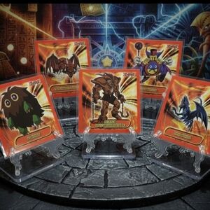 (Lot Of 5) 1996 Yu-Gi-Oh! Topps Sticker Collection Thousand Dragon/Time Wizard/A